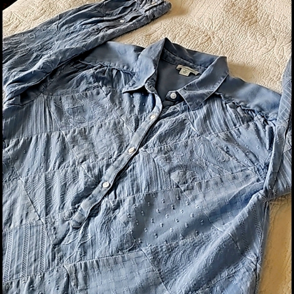 Sundance Simply Shannon Patchwork Buttoned Shirt - image 6